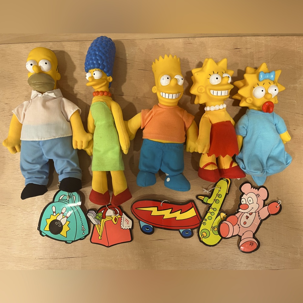 Vintage 1990 SIMPSONS dolls with original tags from Burger King